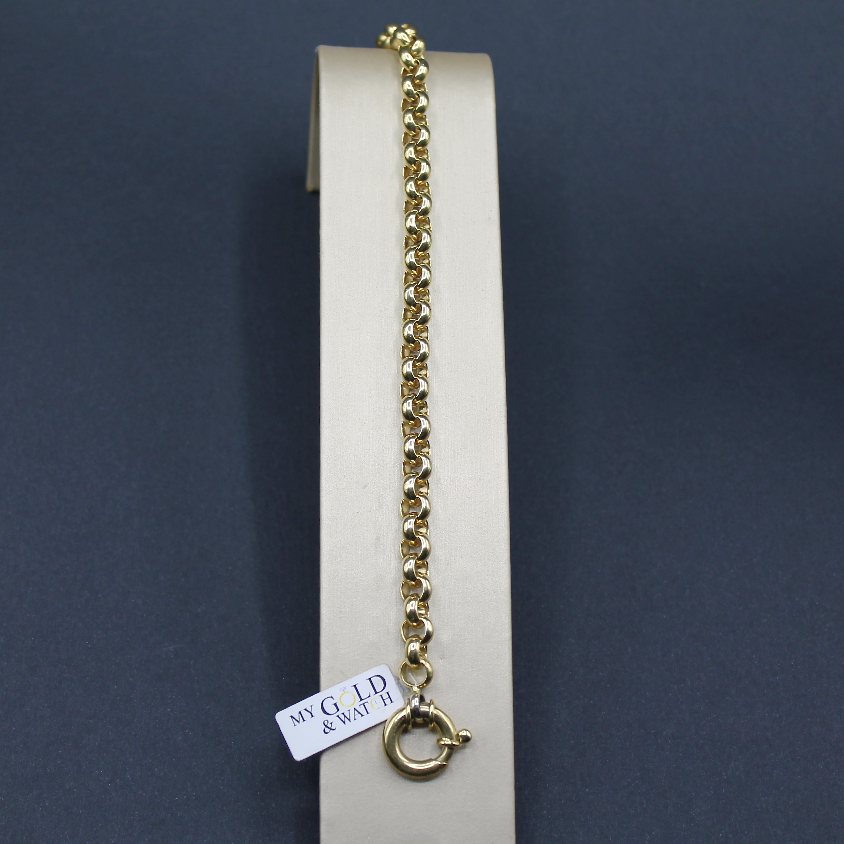 Bracciale in oro giallo 18k a maglia intrecciata